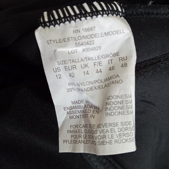 Black Tankini Swim Suit Top Size M - Picture 6 of 9